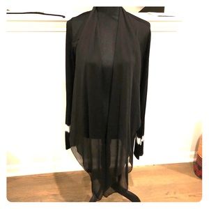 Black jacket with white details